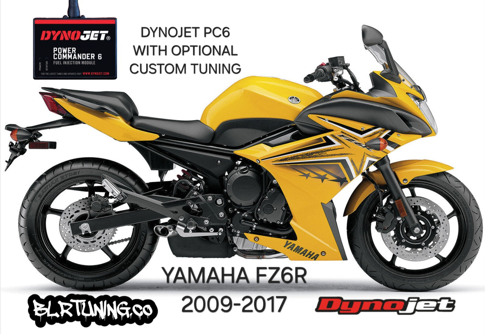 YAMAHA FZ6R 2009 2017 PC6 POWER COMMANDER 6 WITH CUSTOM TUNING OPTIO BLR TUNING