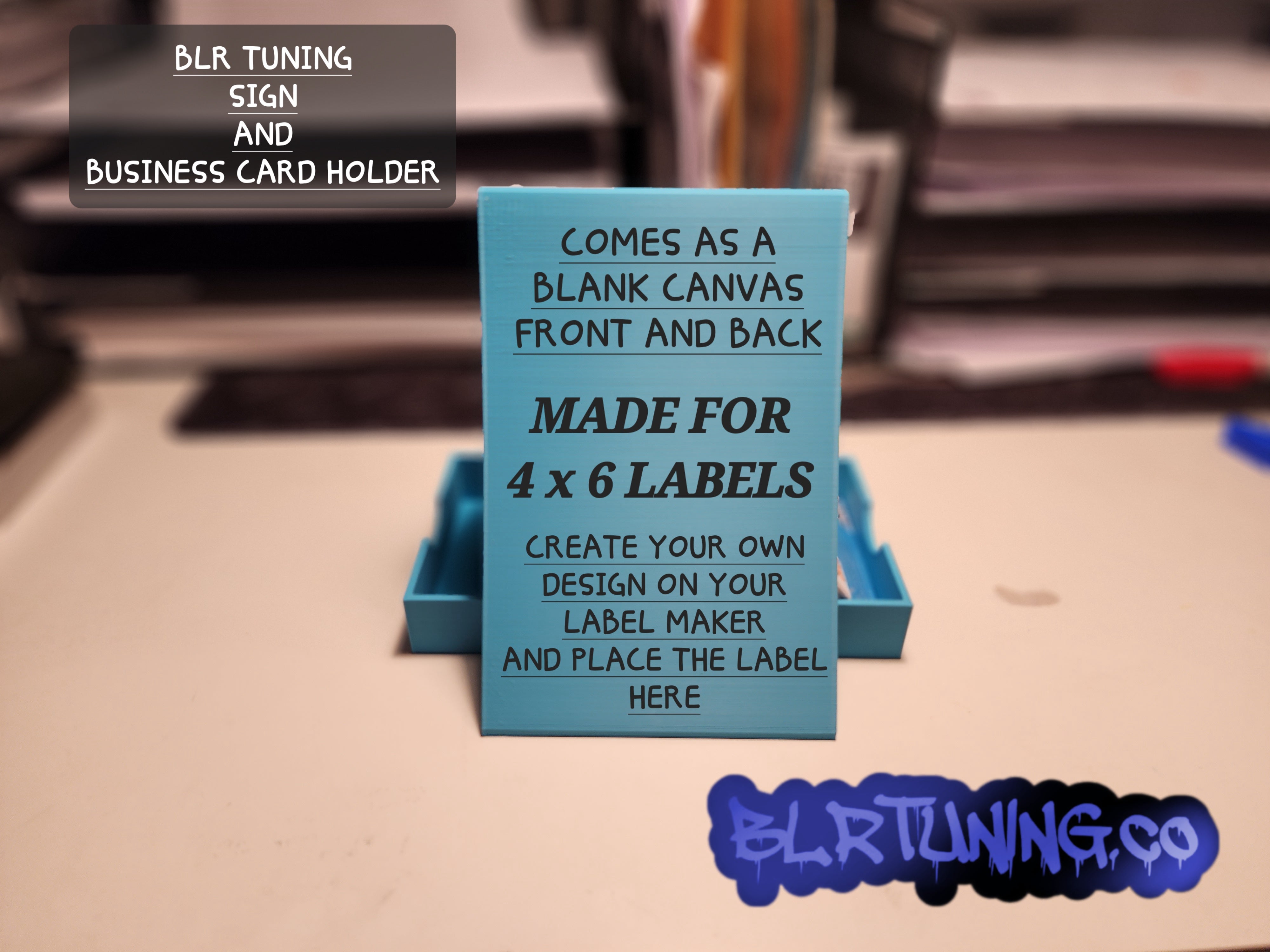 BLR TUNING SIGN AND BUSINESS CARD HOLDER