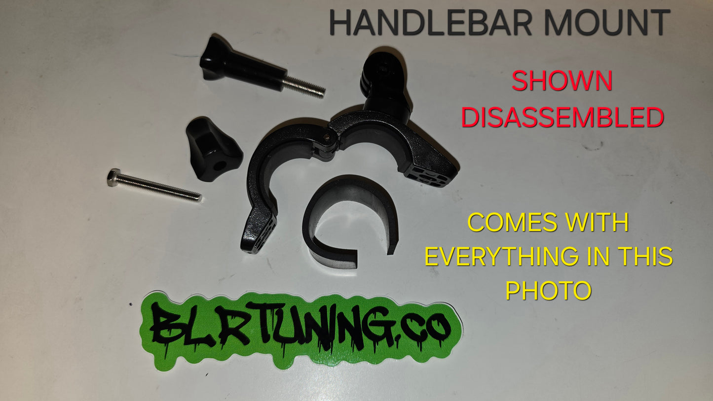 HANDLEBAR MOUNT FOR PV3 OR ACTION CAMERAS - FITS 7/8 TO 1 INCH STANDARD HANDLE BARS