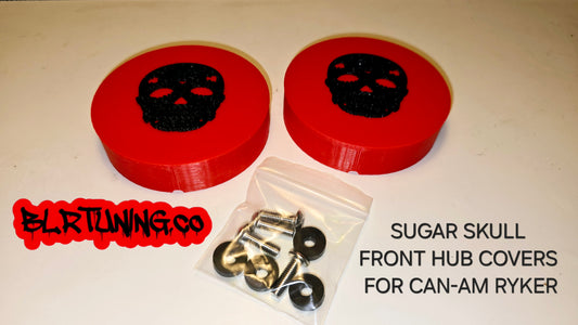 SUGAR SKULL FRONT HUB COVERS FOR CAN-AM RYKER SOLD AS A SET OF 2