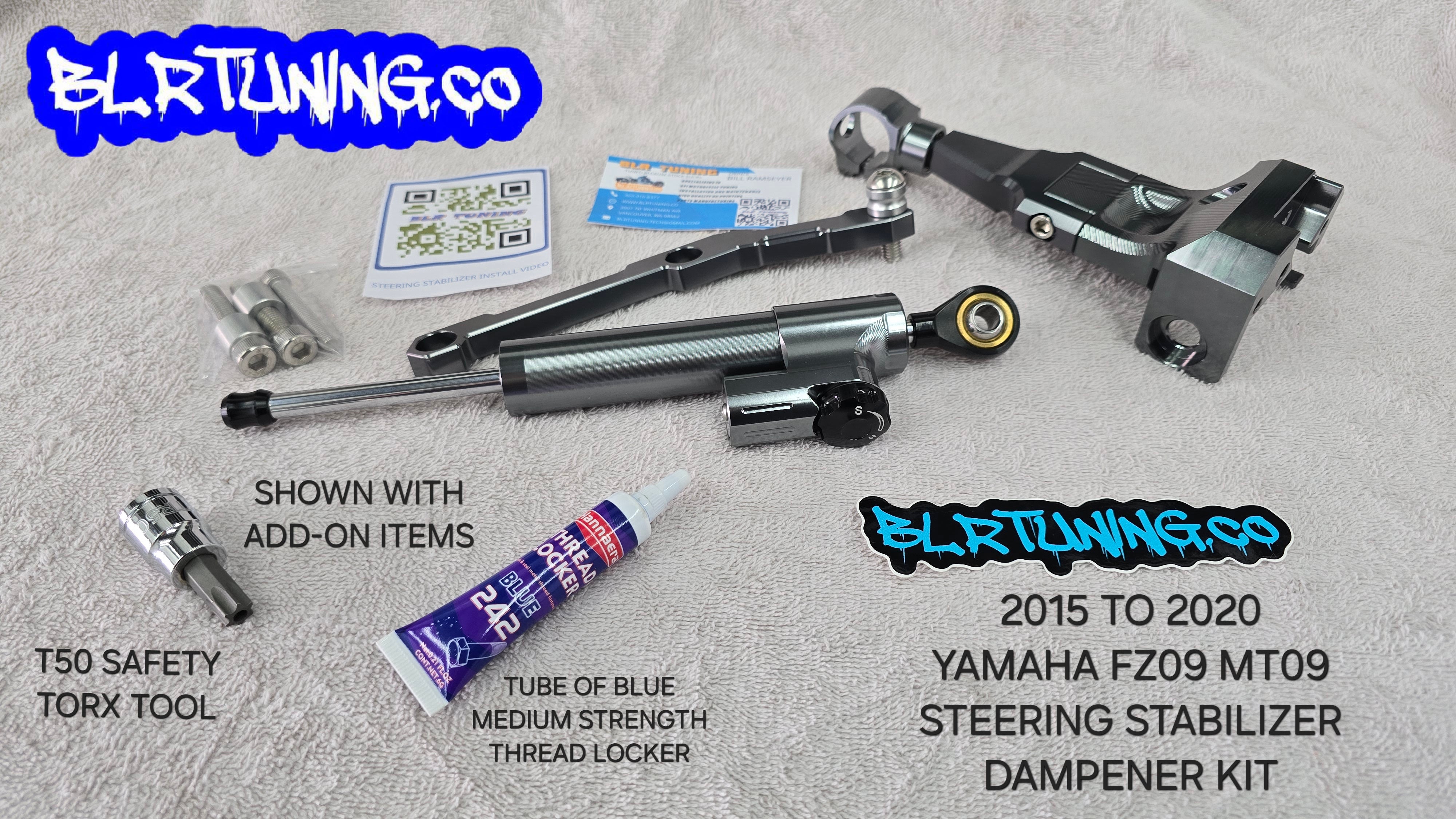 YAMAHA MT09 AND FZ09 STEERING STABILIZER DAMPER FITS 2015 TO 2020 MT09 –  BLR TUNING