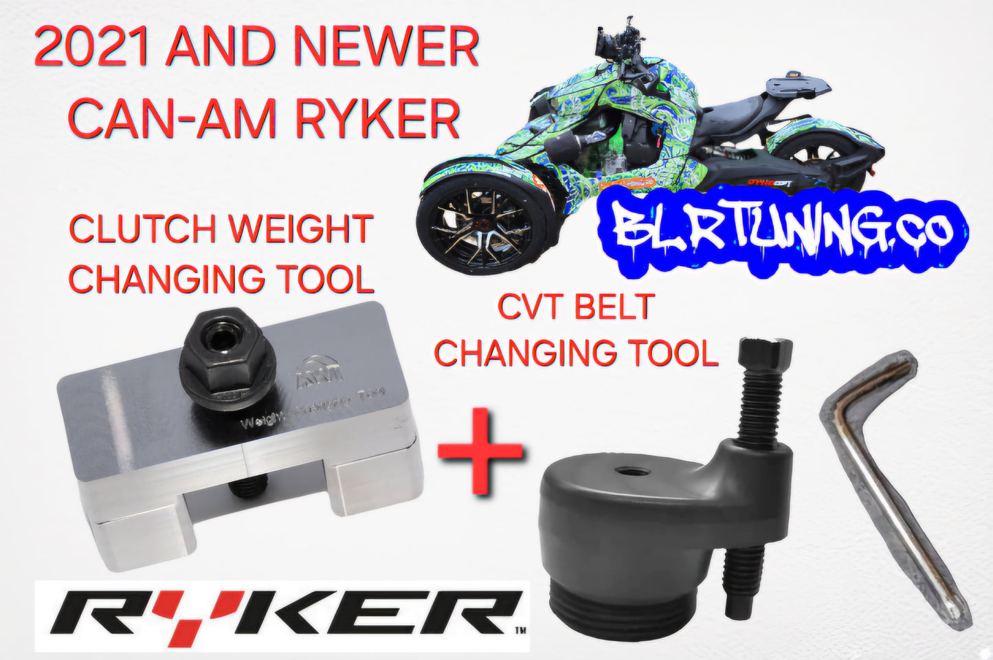 CAN-AM RYKER CVT CLUTCH WEIGHT CHANGING TOOL AND CVT BELT REMOVAL TOOL BUNDLE FOR 2021 AND NEWER 900 RALLY SPORT