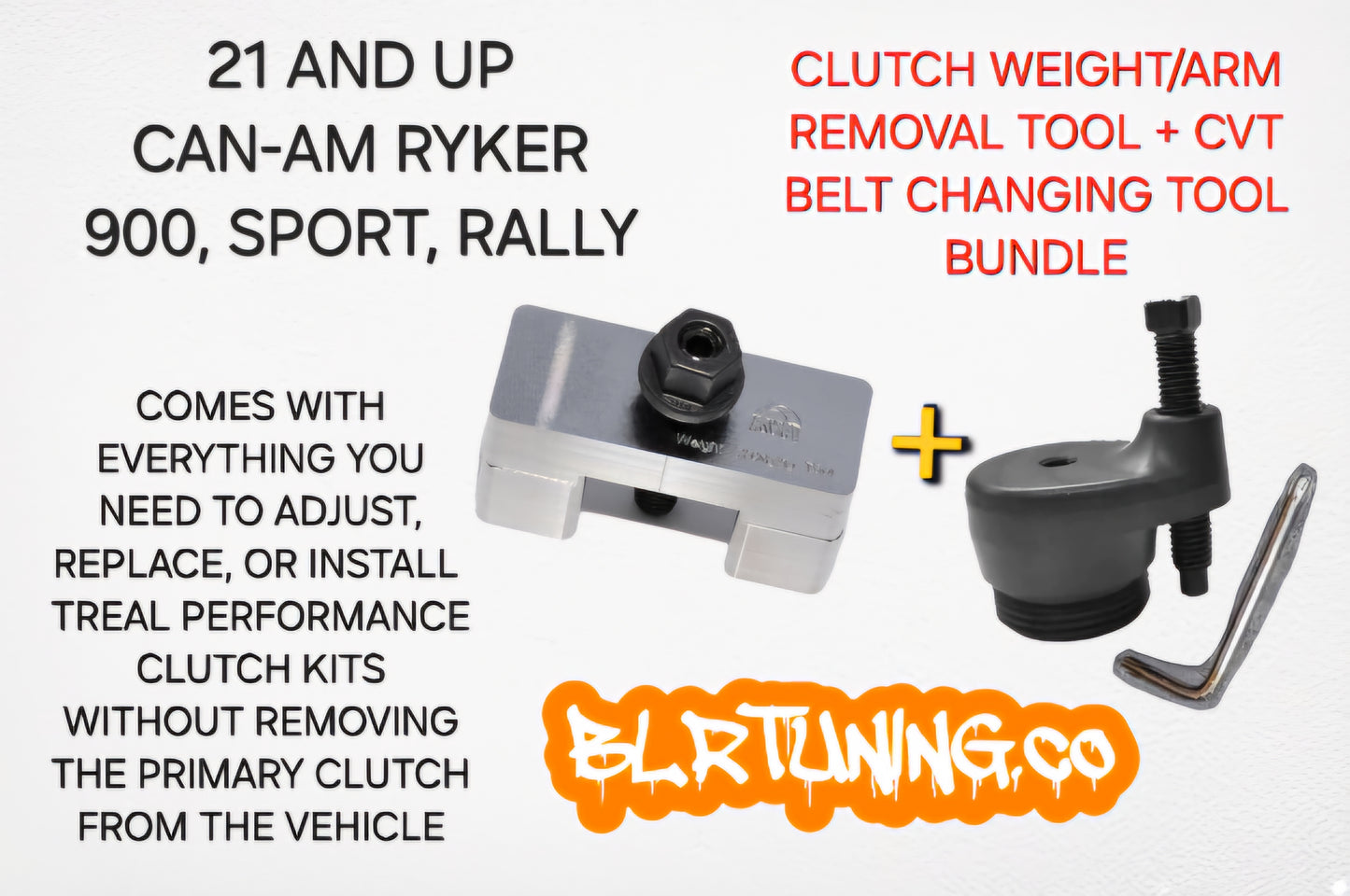 CAN-AM RYKER CVT CLUTCH WEIGHT CHANGING TOOL AND CVT BELT REMOVAL TOOL BUNDLE FOR 2021 AND NEWER 900 RALLY SPORT