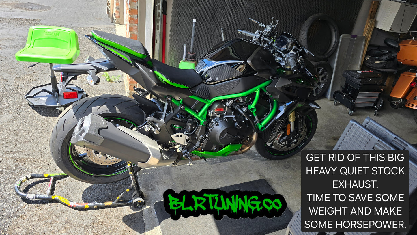 KAWASAKI ZH2 20 - 25 BROCKS PERFORMANCE FULL SYSTEM PENTA-CARBON BLACK CERAMIC COATED EXHAUST