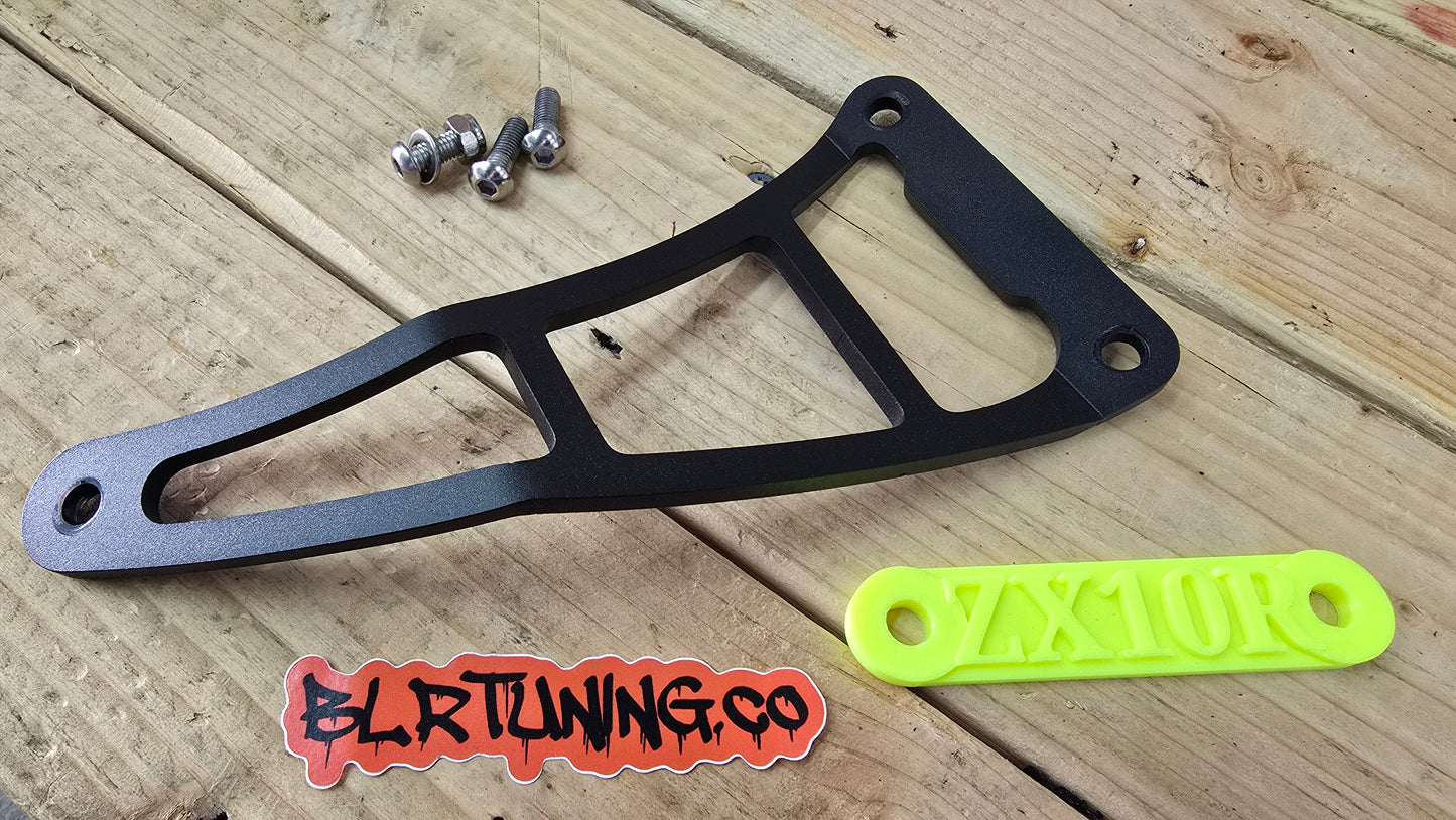 KAWASAKI NINJA ZX-10R ZX-10RR ZX1000 REAR PEG DELETE BLOCK OFF PLATES AND EXHAUST HANGER KIT FITS 2011 - 2024