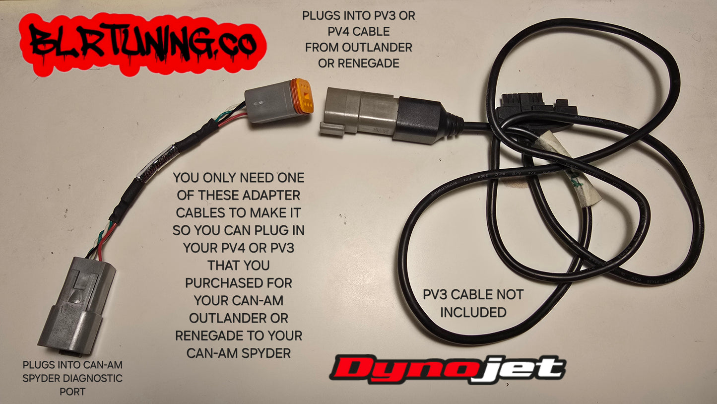 CAN-AM OUTLANDER OR RENEGADE TO CAN-AM SPYDER DYNOJET PV3 OR PV4 ADAPTER CABLE