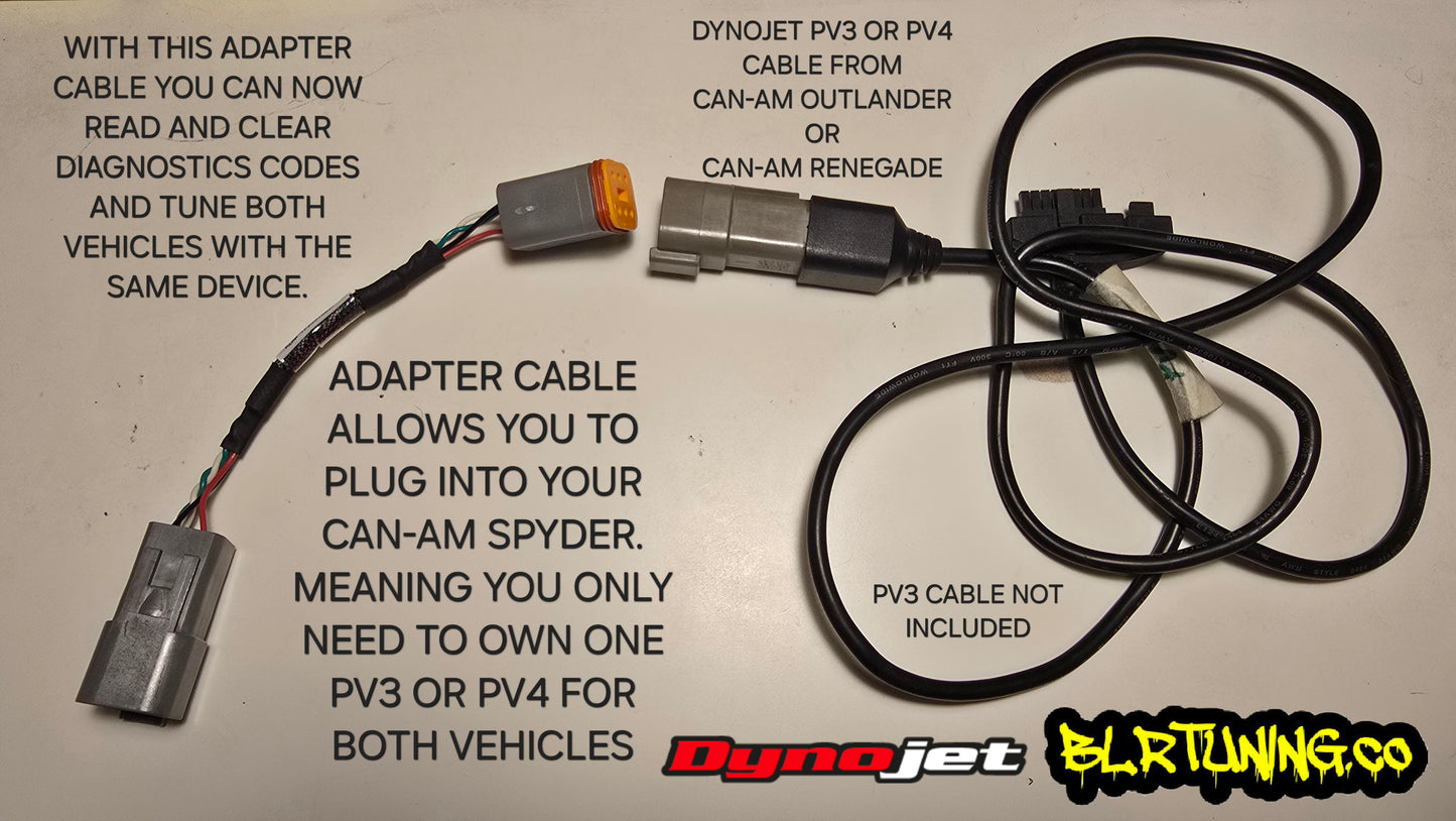 CAN-AM OUTLANDER OR RENEGADE TO CAN-AM SPYDER DYNOJET PV3 OR PV4 ADAPTER CABLE