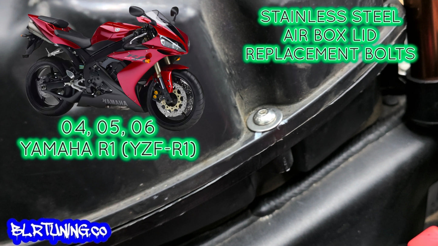 YAMAHA R1 YZF-R1 AIR BOX LID STAINLESS STEEL REPLACEMENT BOLT KIT FOR 04 - 05 - 06