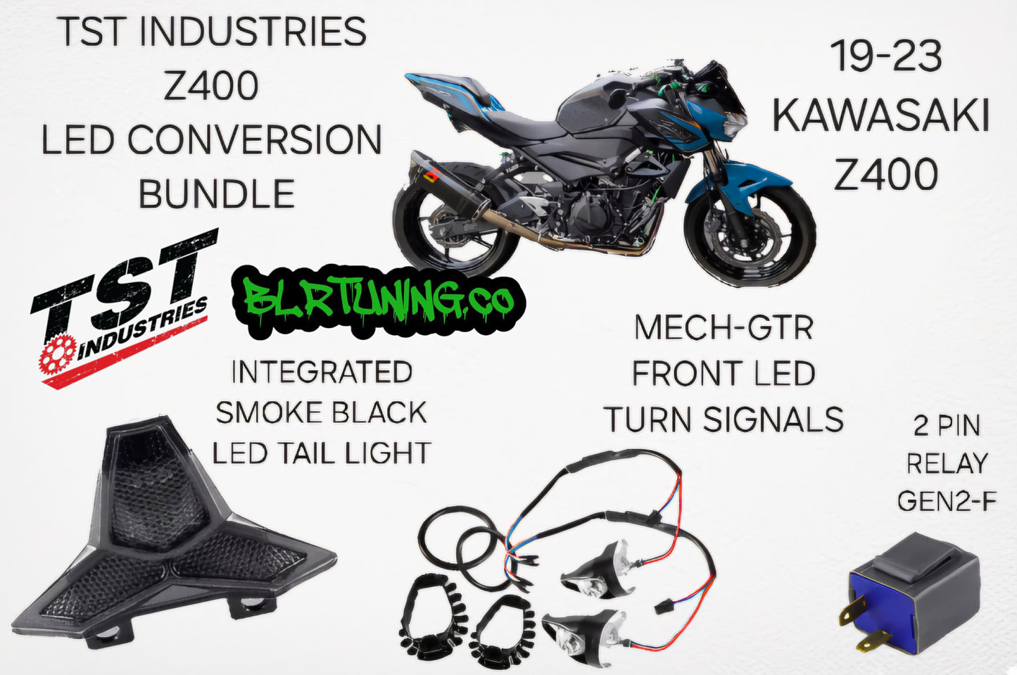 TST INDUSTRIES KAWASAKI Z400 LED CONVERSION COMPLETE BUNDLE