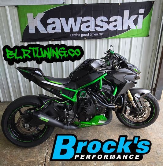 KAWASAKI ZH2 20 - 25 BROCKS PERFORMANCE FULL SYSTEM PENTA-CARBON BLACK CERAMIC COATED EXHAUST