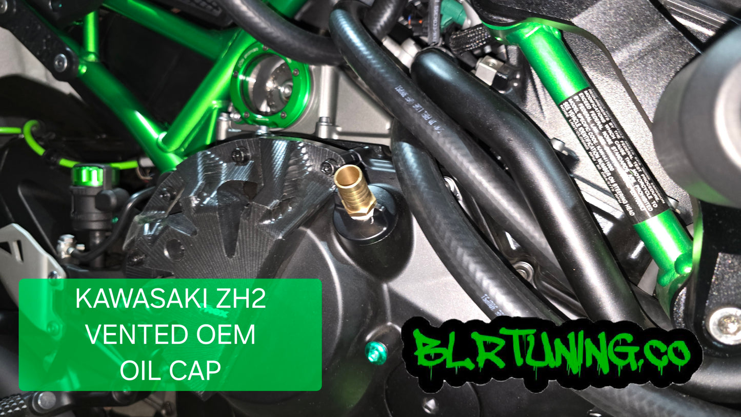 KAWASAKI ZH2 VENTED OIL CAP FOR VENTING CRANK CASE