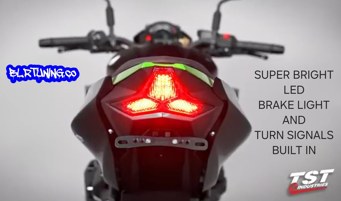 KAWASAKI Z400 AND NINJA 400 18 - 23 INTEGRATED SMOKE BLACK TAIL LIGHT BY TST INDUSTRIES