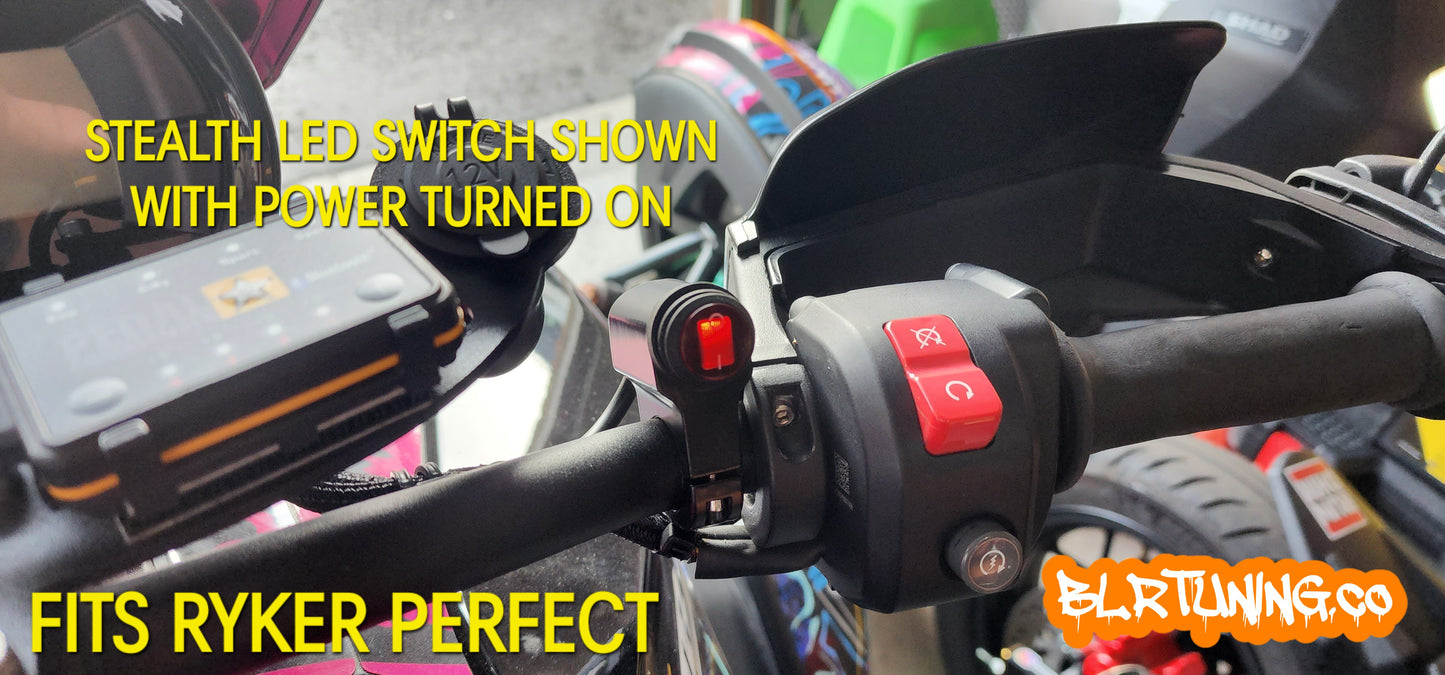 BLR TUNING STEALTH HANDLEBAR MOUNTED ON OFF LIGHTED 12 VOLT SWITCH