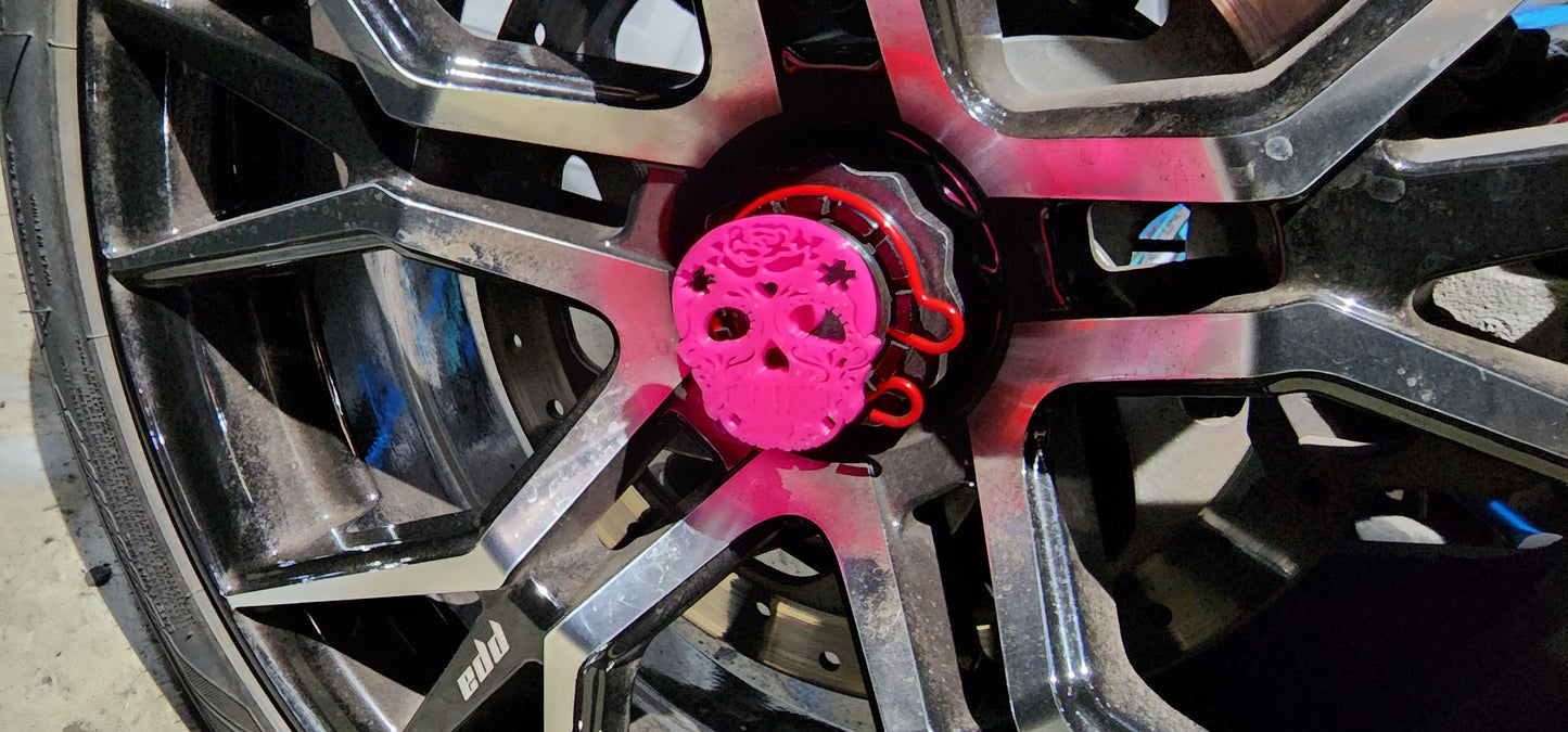 Tapas centrales de rueda Sugar Skull para Can-Am Ryker se adaptan a todos los modelos