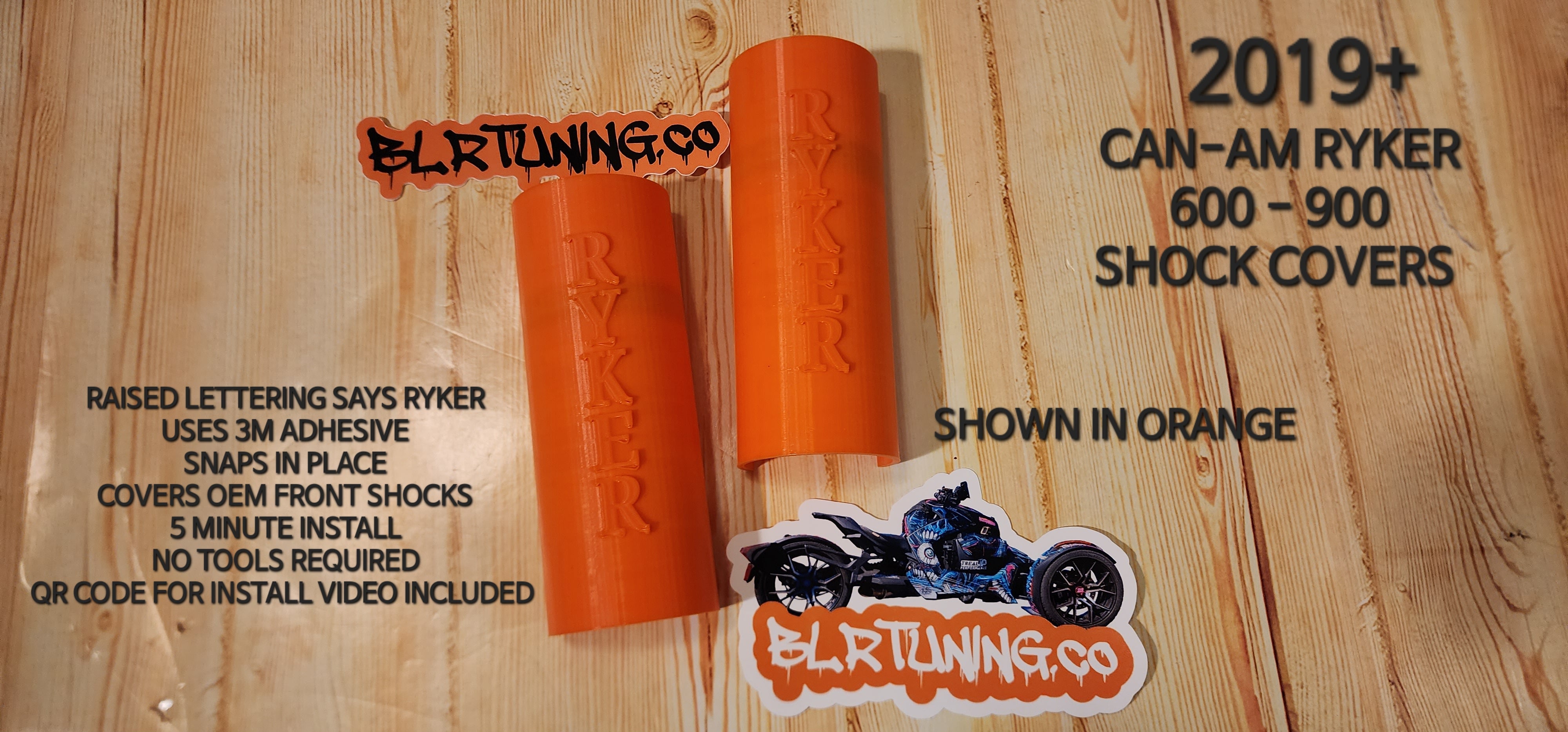 CAN-AM RYKER 600 or 900 Shock Covers – BLR TUNING