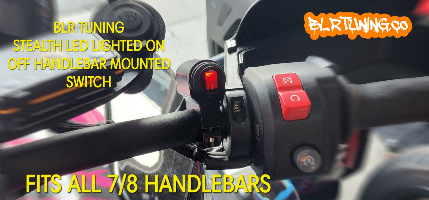 BLR TUNING STEALTH HANDLEBAR MOUNTED ON OFF LIGHTED 12 VOLT SWITCH