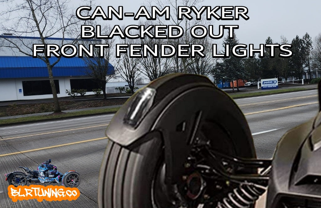 BLACKED OUT RYKER Front Fender Lights Fits All Years Fits All Models Plug And Play