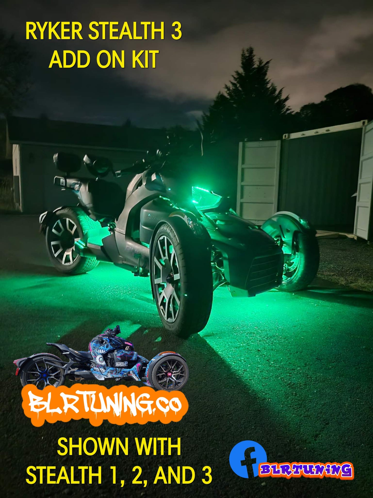 KIT LED ADICIONAL STEALTH 3 PARA CAN-AM RYKER